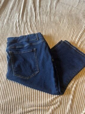 Lane Bryant Dark Blue Straight Leg Stretch Jeans